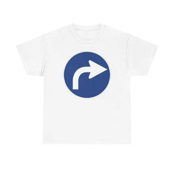 Zeichen 209 - vorgeschriebene Fahrtrichtung rechts StVO 1970 (Germany) (Road Sign) T-Shirt