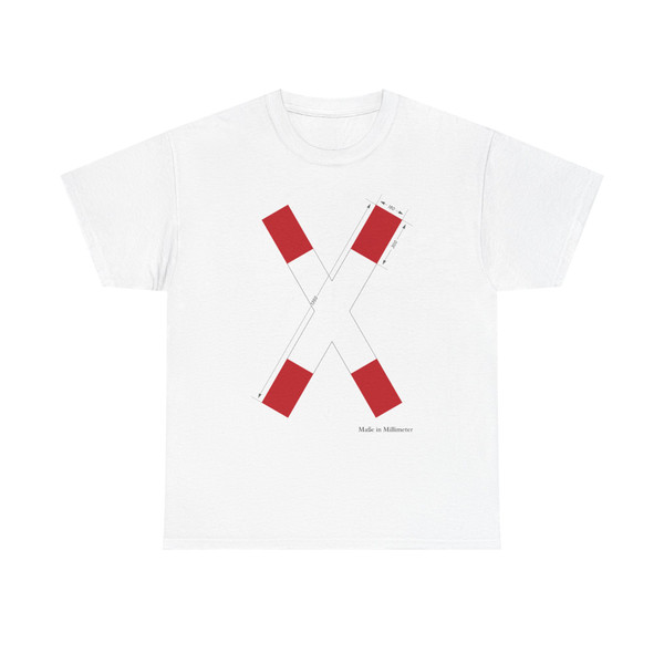 Zeichen 201-50  Andreaskreuz - Dem Schienenverkehr Vorrang gewähren StVO 1992 (Germany) (Road Sign) T-Shirt