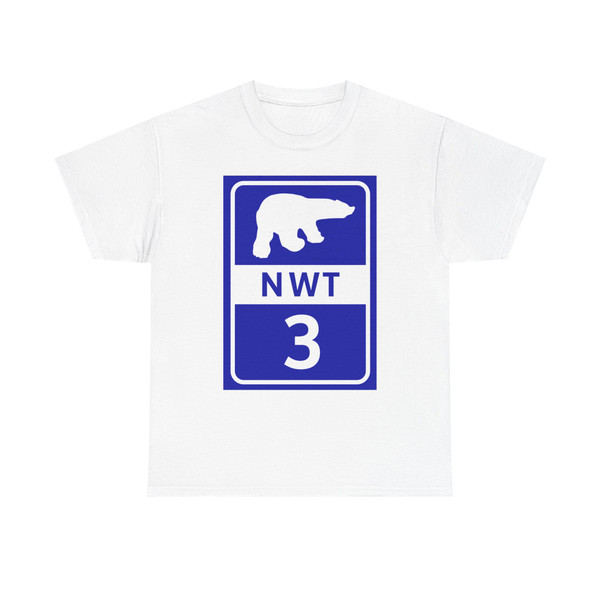 Yellowknife Highway Shield (Canada) (Road Sign) T-Shirt