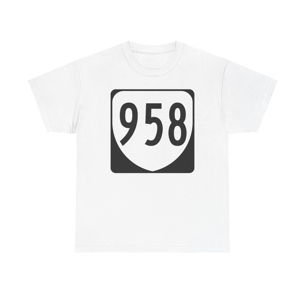Virginia 958 1980 (Virginia) (Road Sign) T-Shirt (0d6b46)