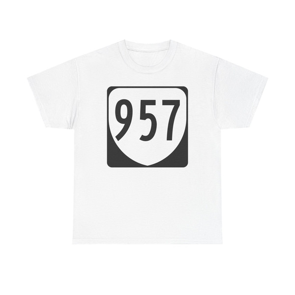 Virginia 957 1980 (Virginia) (Road Sign) T-Shirt (0e0f94)