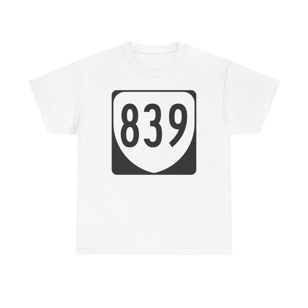 Virginia 839 1980 (Virginia) (Road Sign) T-Shirt (0dd135)