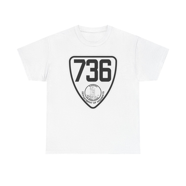 Virginia 736 1924 (Virginia) (Road Sign) T-Shirt (0e0afc)