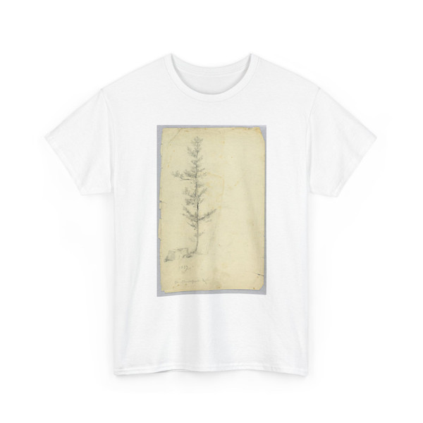 Daniel Huntington, American, 1816–1906 - Study of Pine Tree, Shawangunk Mountains - 1837 - T-Shirt