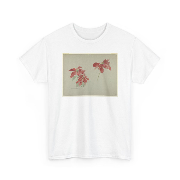 Sophia L. Crownfield, (American, - Study of Red Poinsettias - early 20th century v2 - T-Shirt