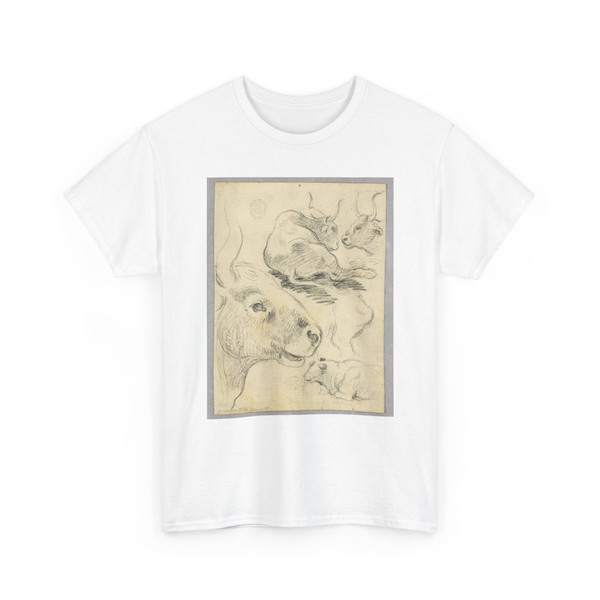 unknown - Drawing- Sketches of cows - ca. 1800 - T-Shirt