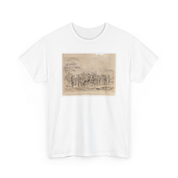 George Catlin, born Wilkes-Barre, PA - Archery of the Mandans-no. 24 - unknown - T-Shirt