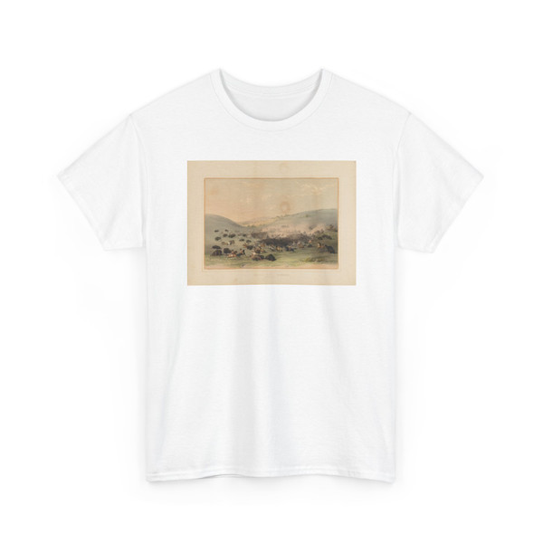 George Catlin, born Wilkes-Barre, PA - Buffalo Hunt Surround-no. 9 - unknown - T-Shirt
