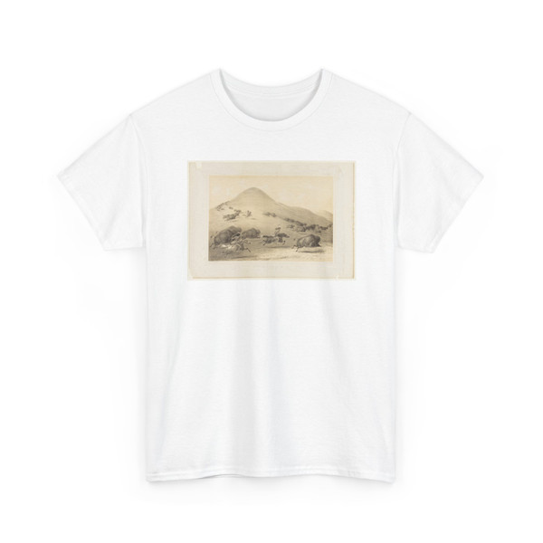 George Catlin, born Wilkes-Barre, PA - Buffalo Hunt, Chase-no. 6 - unknown - T-Shirt