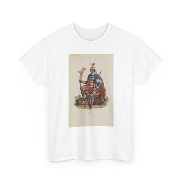 James Otto Lewis, born Philadelphia, PA - RICHARDVILLE; A Miami Chief, from The Aboriginal Portfolio - 1835 - T-Shirt