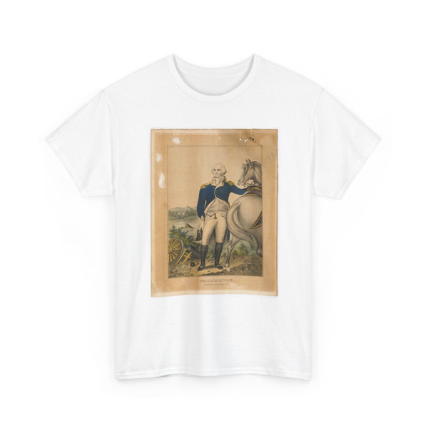 Nathaniel Currier, born Roxbury, MA - Washington (Standing by His Horse) - n.d. - T-Shirt