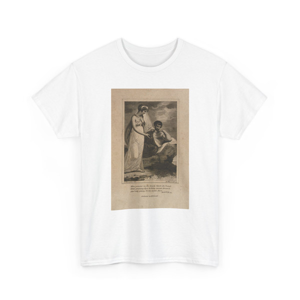 Peter Maverick, born New York City - Him Pensive on the lonely beach she found, with streaming eyes in briny - 1812 - T-Shirt