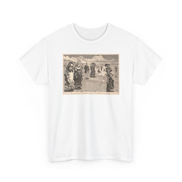 Winslow Homer, born Boston, MA - The Beach at Long Branch, from Appletons' Journal of Literature, Science, and - 1869 - T-Shirt