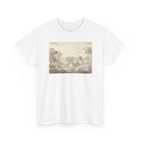 Carlo Marchionni, Italian, 1702–1786 - A Peasant’s Dwelling in Woody Country - 1750–1770 v1 - T-Shirt