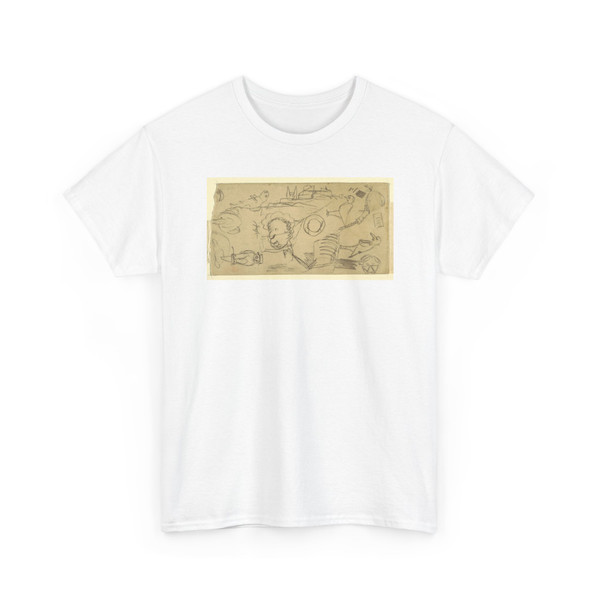 Frederic Edwin Church, American, - Figures and Doodles - 1848–56 v2 - T-Shirt