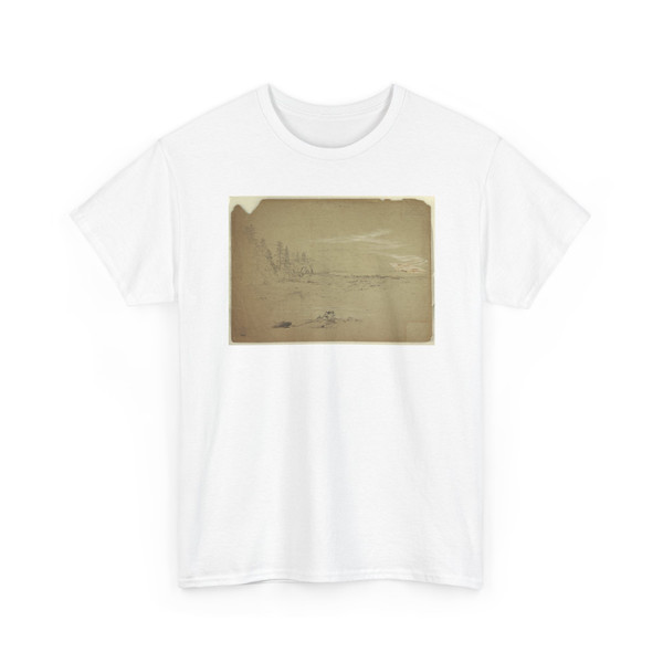 Frederic Edwin Church, American, - Long's Eddy at William Cronk's, Grand Manan Island, Canada - September 1851 v2 - T-Shirt