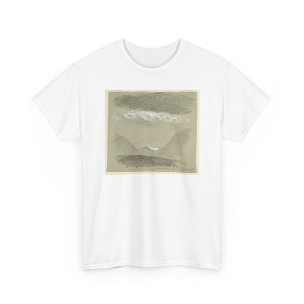 Frederic Edwin Church, American, - Moonlight over the Bernese Alps, Belalp, Switzerland - August 28-31, 1868 v2 - T-Shirt