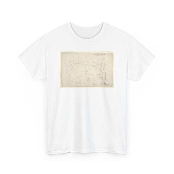 Frederic Edwin Church, American, - Moses Rock, near the Catskill Mountain House, Catskill, New York - July 1844 v2 - T-Shirt