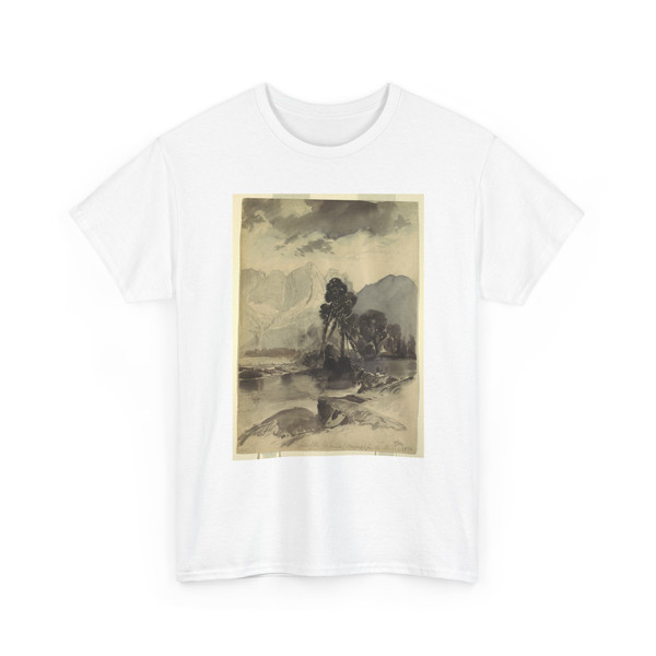 Thomas Moran, American, b. Britain, - Falls of Yosemite - 1872 v3 - T-Shirt