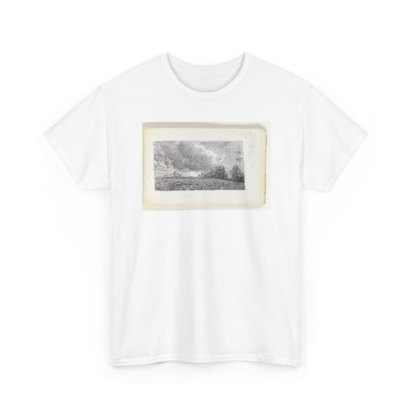 William Trost Richards, American, - Hillside with Distant Trees on Cloudy Day - 1890–1900 - T-Shirt