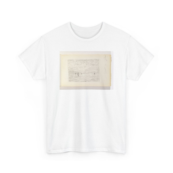 William Trost Richards, American, - Calm Ocean with Four Boats - 1890–1900 - T-Shirt