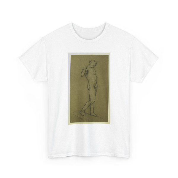 Elihu Vedder, American, 1836 – 1923 - figure study for a fountain design - ca. 1890 v2 - T-Shirt