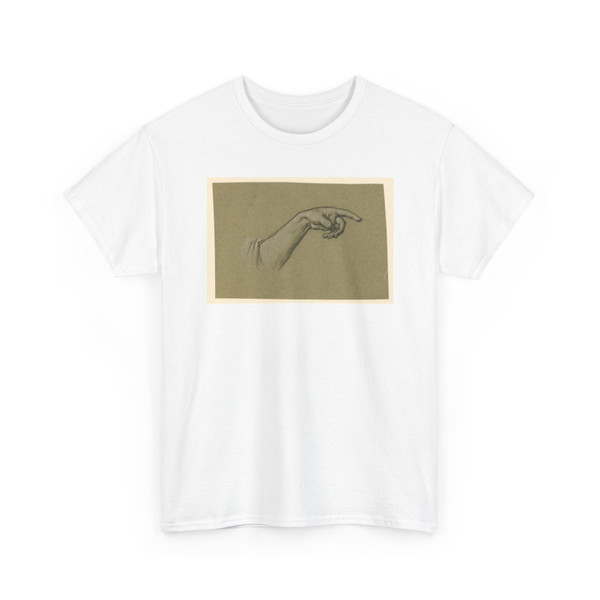 Elihu Vedder, American, 1836 – 1923 - pointing left hand, wrist, forearm to beginning of sleeve - ca. 1890 v1 - T-Shirt