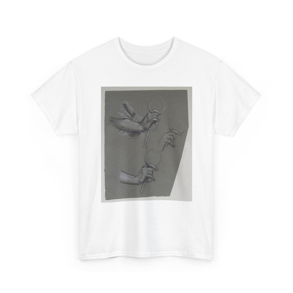 Elihu Vedder, American, 1836 – 1923 - studies of hands holding calipers - ca. 1890 v2 - T-Shirt