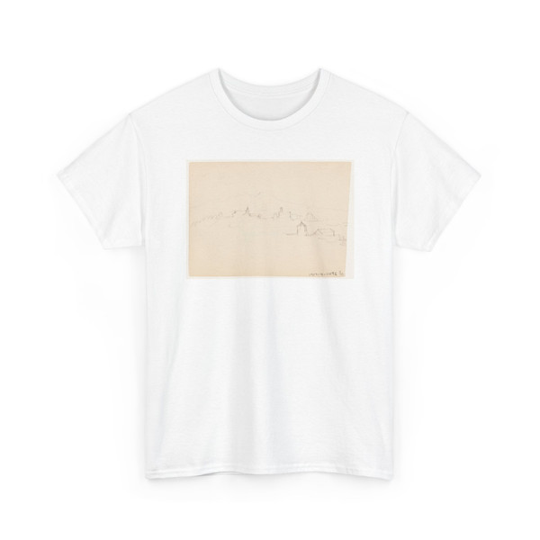 Frederic Edwin Church, American, - Adjoining Buildings with Church Tower, Italy - October 1868 v2 - T-Shirt