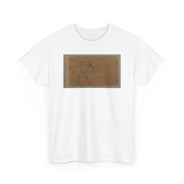 Frederic Edwin Church, American, - Alpine Houses and Rocks, Switzerland - August 1868 v3 - T-Shirt