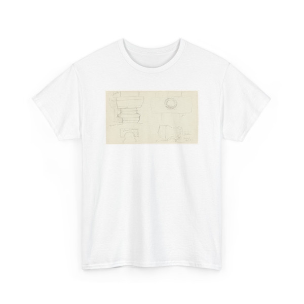 Frederic Edwin Church, American, - Architectural Sketches, Burak, Syria - April 27, 1868 v1 - T-Shirt
