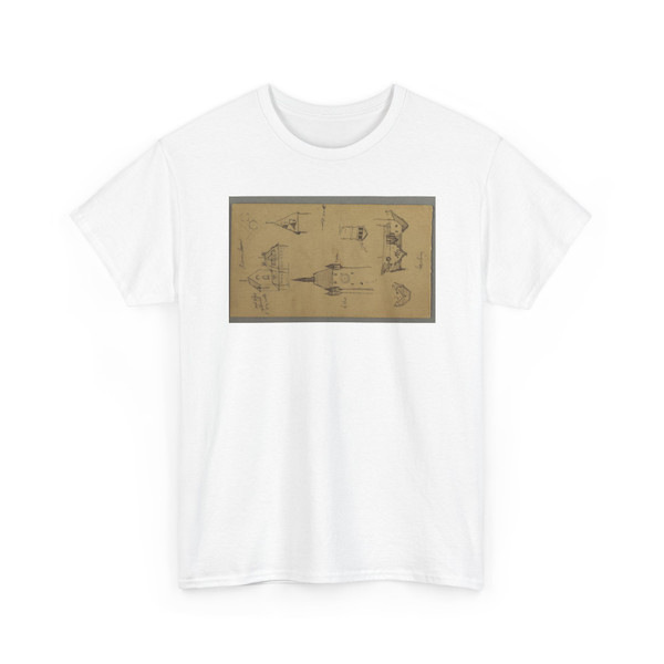 Frederic Edwin Church, American, - Architecture Studies, Romanshorn, Switzerland - August 1868 v3 - T-Shirt