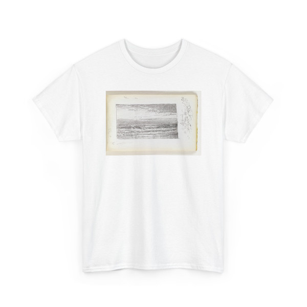 William Trost Richards, American, - Study of Gently Rolling Waves and Clouds - 1890–1901 - T-Shirt
