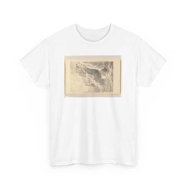 William Trost Richards, American, - Tall Rocky Cliffs and Rough Ocean - 1885–90 - T-Shirt