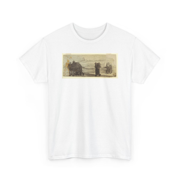 Winslow Homer, American, 1836–1910 - Figures Overlooking Bay and Small Boat, Cullercoats, England - 1881–82 v2 - T-Shirt