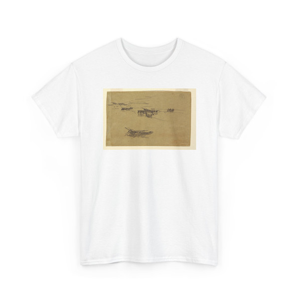 Winslow Homer, American, 1836–1910 - Sketches of Dories on Carriages - 1881 v2 - T-Shirt