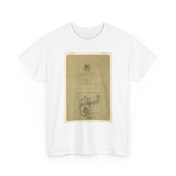 Winslow Homer, American, 1836–1910 - Sketches of Figures at Ships' Railings - ca. 1895 v2 - T-Shirt