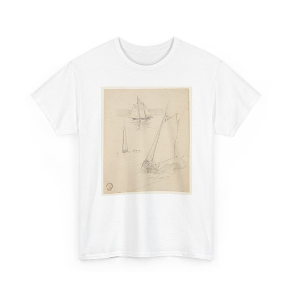 Winslow Homer, American, 1836–1910 - Three Sketches of Schooners - ca. 1880 v1 - T-Shirt