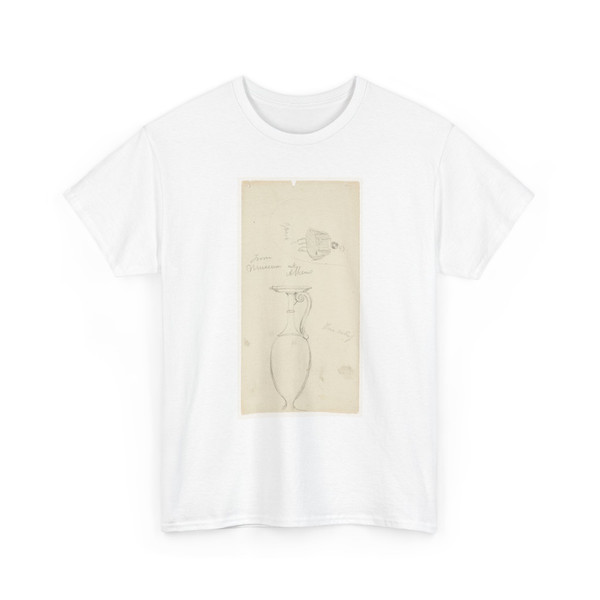 Frederic Edwin Church, American, - Figure and Amphora from the Museum at Athens, Greece - April 14-25, 1869 v1 - T-Shirt