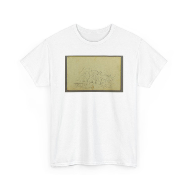 Frederic Edwin Church, American, - Mill by a Stream - June 1845 v3 - T-Shirt