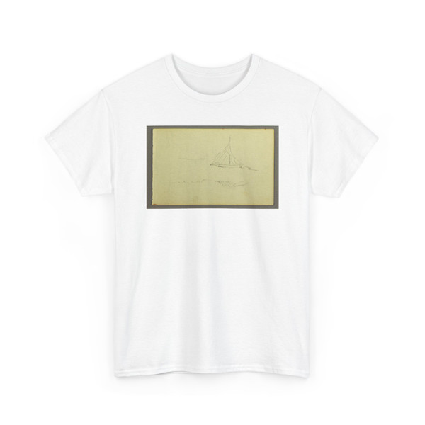 Frederic Edwin Church, American, - Sailboat and Crashing Wave - June 1845 v3 - T-Shirt