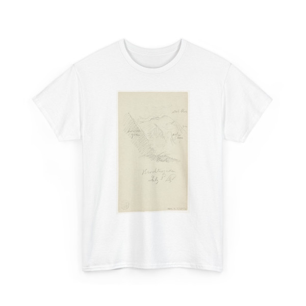 Frederic Edwin Church, American, - Sketches around Berchtesgaden, Germany - July 3, 1868 v2 - T-Shirt