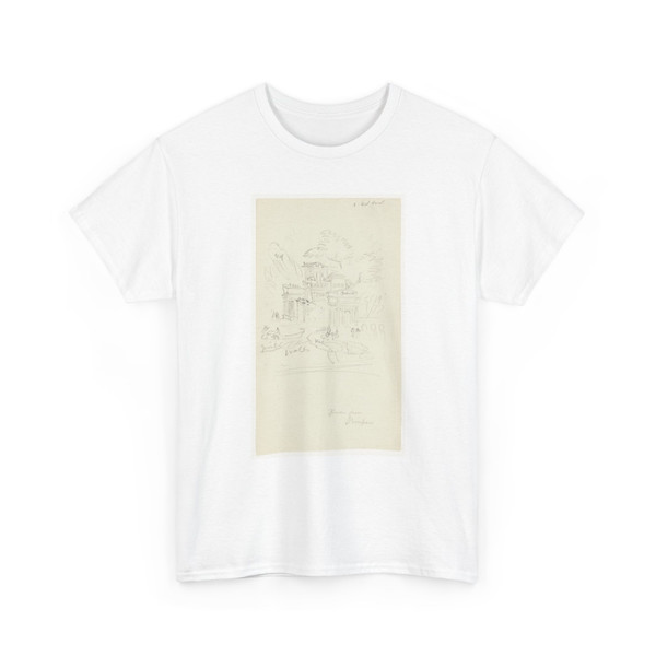 Frederic Edwin Church, American, - Sketch of a Fresco from Pompeii - April 1869 v1 - T-Shirt