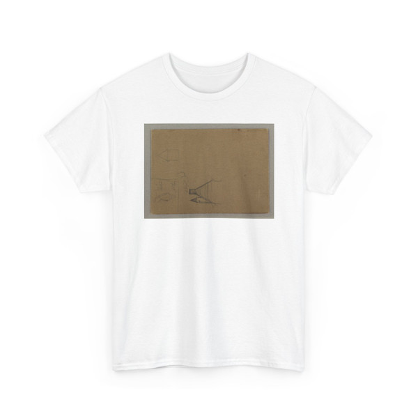 Frederic Edwin Church, American, - Roofs and a Figure, Athens, Greece - April 1869 v2 - T-Shirt