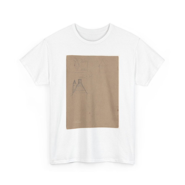 Frederic Edwin Church, American, - Roofs and a Figure, Athens, Greece - April 1869 v1 - T-Shirt