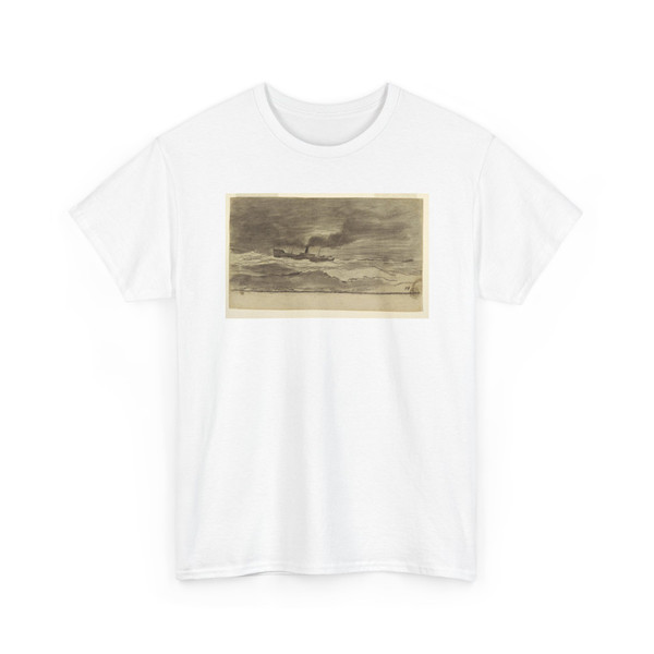Winslow Homer, American, 1836–1910 - Seascape with Fishing Trawler, Cullercoats, England - 1881–82 v2 - T-Shirt