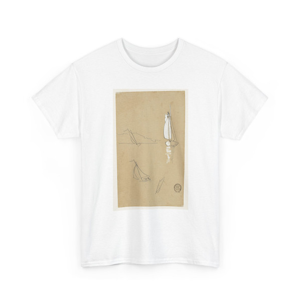 Winslow Homer, American, 1836–1910 - Four Sketches of Sloops - 1880 v1 - T-Shirt