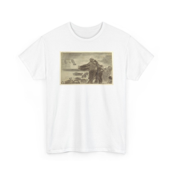 Winslow Homer, American, 1836–1910 - Beach with Boats and People, Cullercoats, England - 1881–82 v2 - T-Shirt