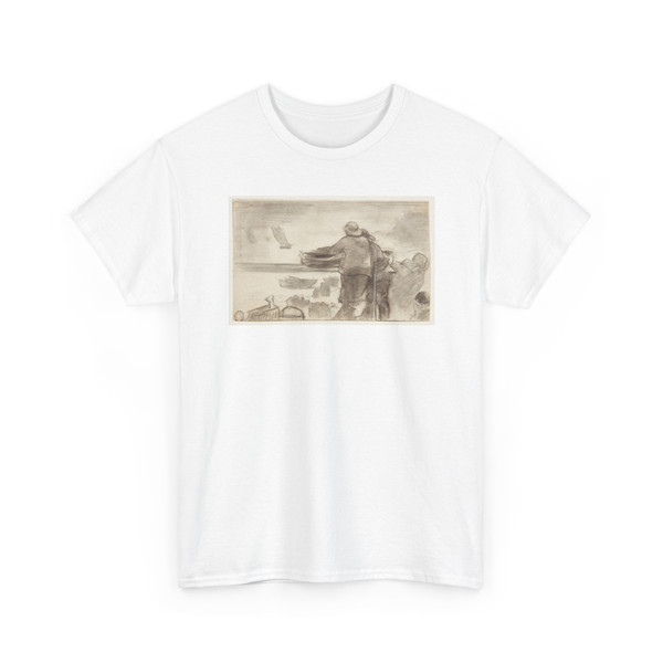 Winslow Homer, American, 1836–1910 - Beach with Boats and People, Cullercoats, England - 1881–82 v1 - T-Shirt