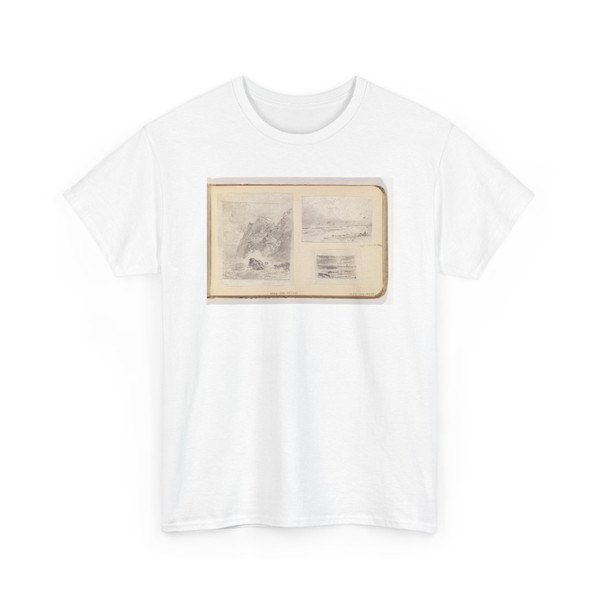 William Trost Richards, American, - Sketch of Sea with Boats - late 19th century - T-Shirt